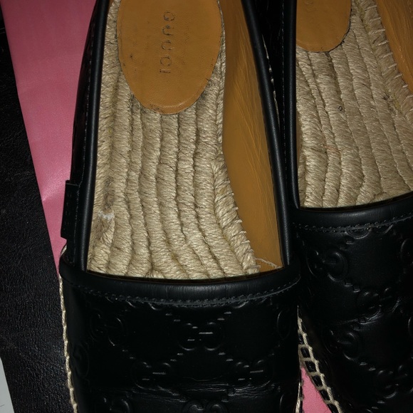 Gucci GG black leather espadrille - Picture 3 of 8